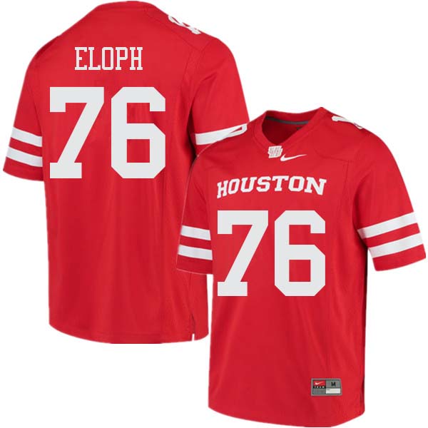 Men #76 Kameron Eloph Houston Cougars College Football Jerseys Sale-Red